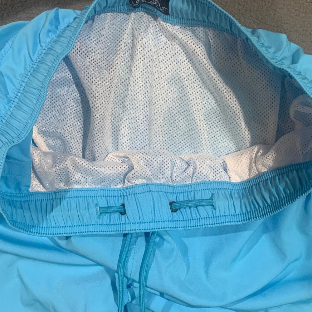 Coastal Revolution Mens‎ Swim Trunks Sky Blue Mesh Lined Board Shorts Size L